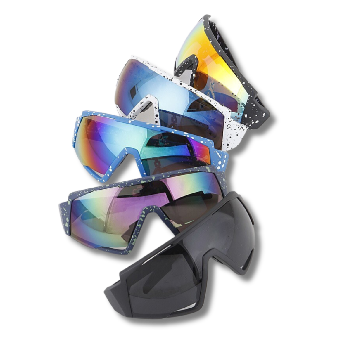 PAINT SPLATTER SHIELD SUNGLASSES